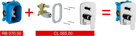 Смеситель Ravak Classic CL 065.00 С ВНУТРЕННЕЙ ЧАСТЬЮ X070088