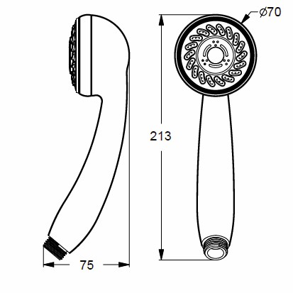 Душевая лейка Vidima Сева Джет S2 BA182AA