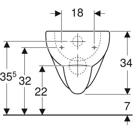Унитаз подвесной Geberit Renova, 540 мм 203040000