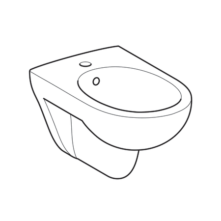 Биде Geberit Renova цвет-белый глянцевый (Glossy White, Bianco lucido) 233040000