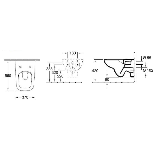 Унитаз Villeroy&Boch Joyce материал-керамика, 5607HRR1