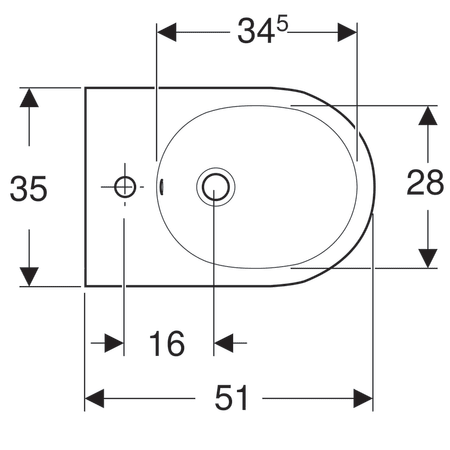 Биде Keramag Geberit цвет-белый глянцевый (Glossy White, Bianco lucido) 500.601.01.2