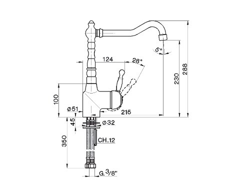 Смеситель для кухни Cisal Arcana Royal  AY 00253 0 27 hog1