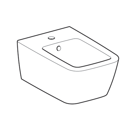 Подвесное биде Geberit iCon Square закрытой формы: T=54см, Перелив=На виду, Белый 231910000