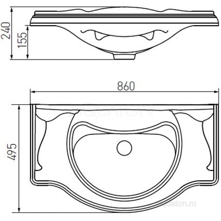 Раковина Aquaton Лаура 85 1A706731LU010