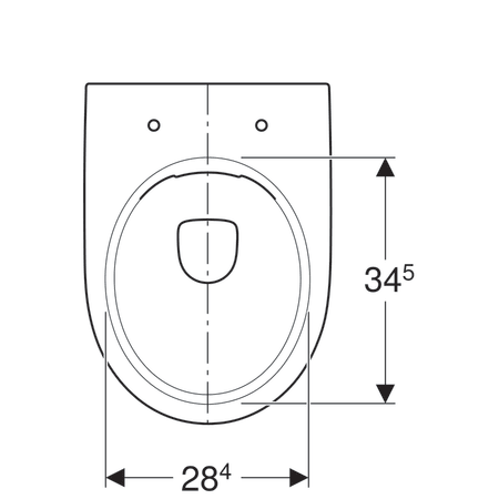Напольный унитаз безободковый Geberit Renova, Rimfree, горизонтальный выпуск 500.480.01.2
