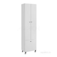Шкаф - колонна Aquaton Симпл двустворчатая с бельевой корзиной белый 1A137403SL010 Шкаф - колонна Aquaton Симпл двустворчатая с бельевой корзиной белый 1A137403SL010