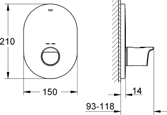Термостат Grohe Grohtherm 2000 New 19352001 для ванны с душем Термостат Grohe Grohtherm 2000 New 19352001 для ванны с душем