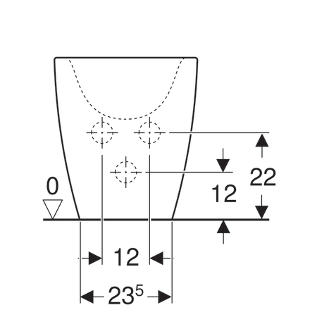 Напольное биде Geberit Citterio, 360х560 мм 500.538.01.1