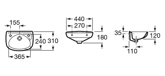 Рукомойник Roca Ibis 320841001