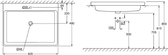 Раковина Grohe Cube Ceramic 3947900H