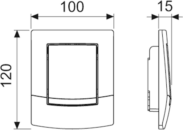 Панель смыва TECEambia с картриджем для писсуара 9242126