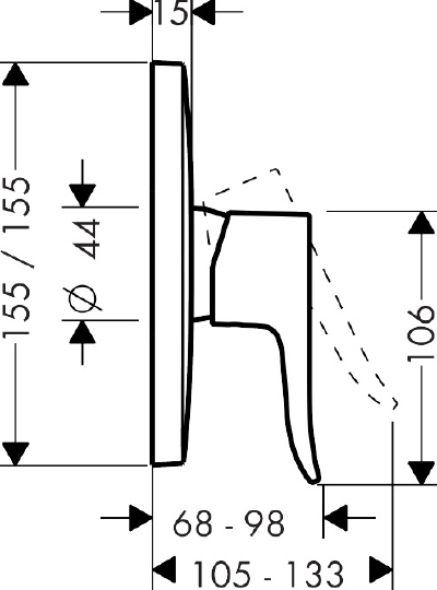 Смеситель Hansgrohe Metris 31456000 для душа