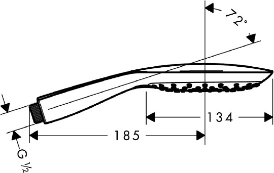 Душевая лейка Hansgrohe PuraVida 28557000