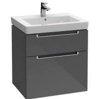 Тумба под раковину Villeroy&Boch Subway 2.0  цвет-серый глянцевый A90810FP hog2