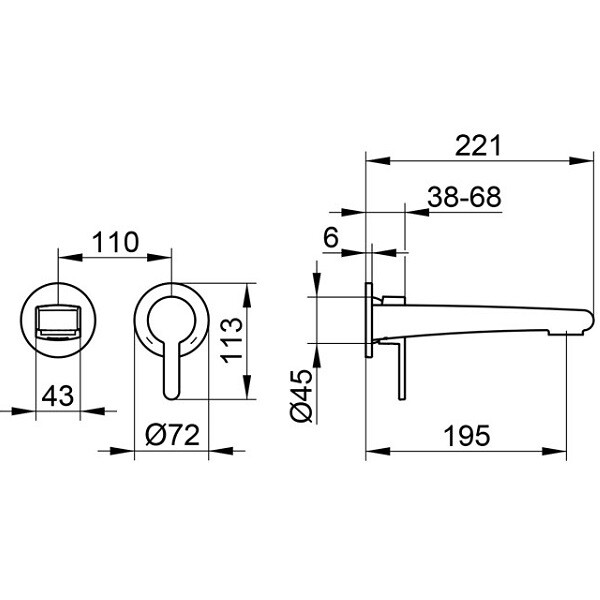 Смеситель для раковины Keuco Elegance, 51616010200