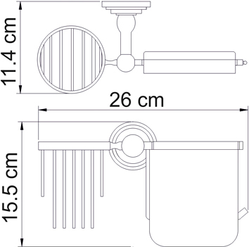 Держатель туалетной бумаги Wasserkraft Isar K-7359 с держателем освежителя воздуха