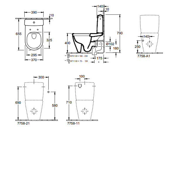 Унитаз Villeroy&Boch Avento материал-керамика, 5644R001