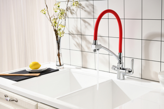 Смеситель Lemark Comfort LM3070C-Red для кухонной мойки