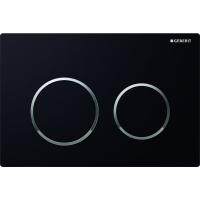 Смывная клавиша Geberit Omega20, двойной смыв: черные, глянцевый хром 115.085.KM.1 Смывная клавиша Geberit Omega20, двойной смыв: черные, глянцевый хром 115.085.KM.1