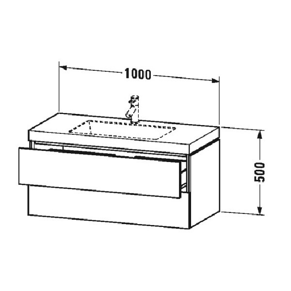 Тумба под раковину Duravit L-Cube  цвет-американский орех LC6928O1313 hog2