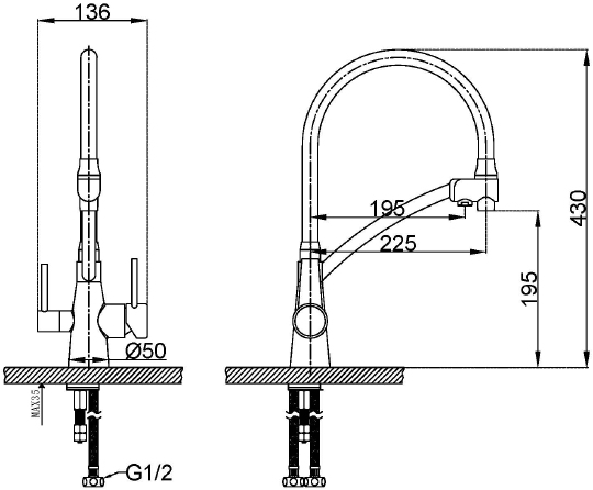 Смеситель Lemark Comfort LM3071C-Gray для кухонной мойки