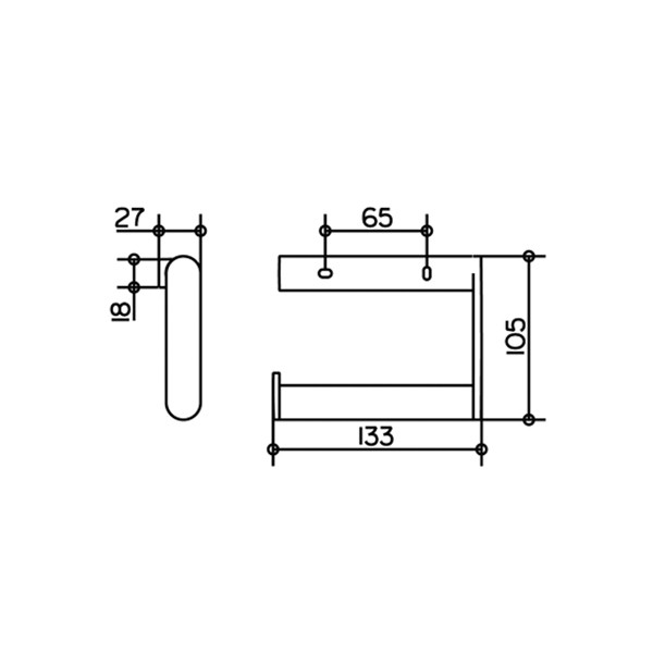 Бумагодержатель Keuco Plan без крышки  14962010000