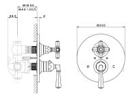 Смеситель для душа Nicolazzi Agora  4909 NS 45IN hog