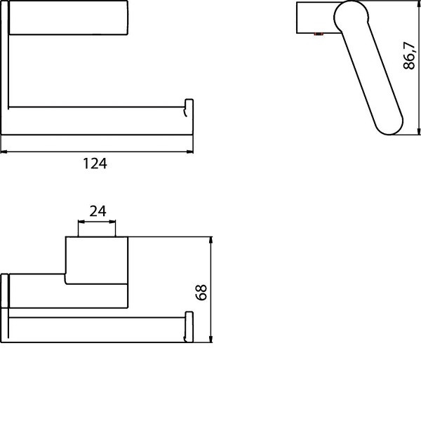 Бумагодержатель Emco System2 без крышки  3500 001 07