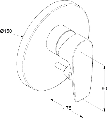 Смеситель Kludi Pure&Solid 344190575 для ванны с душем