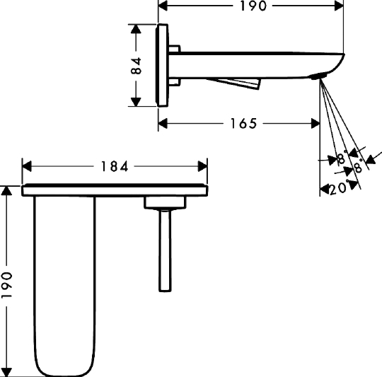 Смеситель Hansgrohe PuraVida 15084400 для раковины