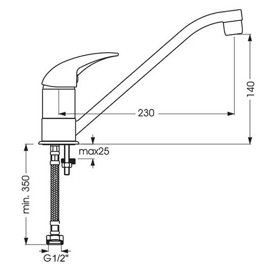 Смеситель для кухонной мойки Vidima ORION, BA006AA