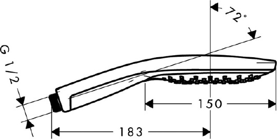 Душевая лейка Hansgrohe Raindance Select S 150 Air 3jet 28587000