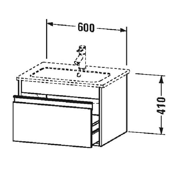 Тумба под раковину Duravit Ketho  цвет-белый глянцевый KT641802222 hog2