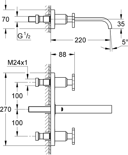 Смеситель Grohe Allure 20192000 для раковины