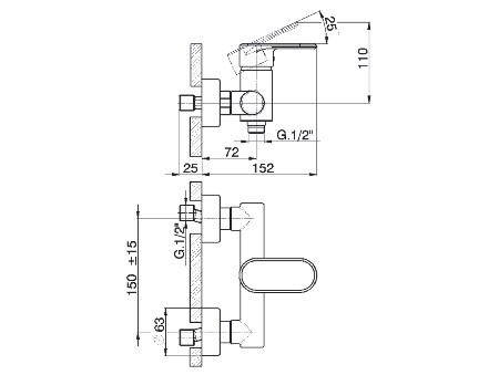 Смеситель для душа Cisal Lineaviva  LV 00044 0 21 hog