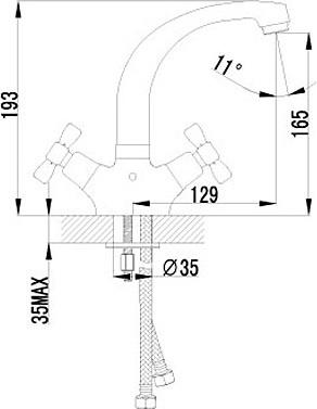 Смеситель Lemark Benefit LM2507C для раковины