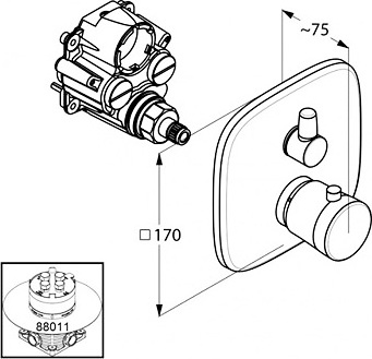 Термостат Kludi Ambienta 538300575 для ванны с душем