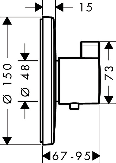 Термостат Hansgrohe Ecostat S Highflow 15756000 для душа Термостат Hansgrohe Ecostat S Highflow 15756000 для душа