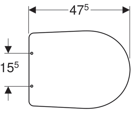 Сиденье для унитаза Geberit Renova Comfort, петли стальные, нижнее крепление, цвет белый 572050000