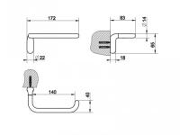 Бумагодержатель Gessi Goссia без крышки  38055/099
