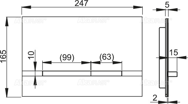 Кнопки смыва AlcaPlast FLAT COLOR STRIPE Черная Кнопки смыва AlcaPlast FLAT COLOR STRIPE Черная