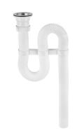 Сифон Вирпласт гофрированный с нержавеющей чашкой Ø70 мм (белый) 30980132