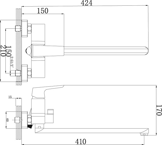 Смеситель Rossinka RS36-32 универсальный