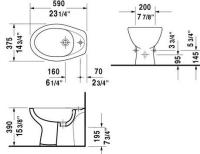 Биде Duravit Duraplus цвет-белый 029810 00 00 Биде Duravit Duraplus цвет-белый 029810 00 00