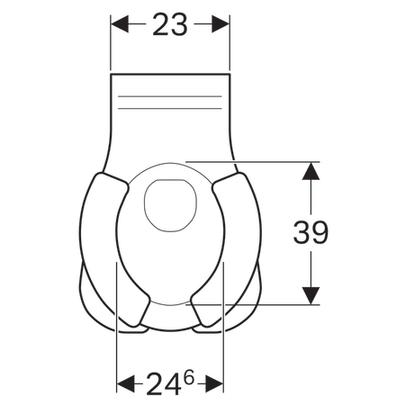 Унитаз напольный для детей Geberit Bambini, 6л, горизонтальный выпуск, накладка красная Y212010000