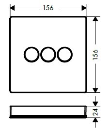 Модуль Hansgrohe ShowerSelect Glassс 3 запорными клапанами, белый/хром 15736400