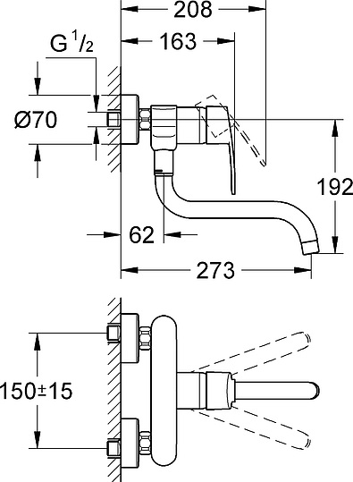 Смеситель Grohe Eurostyle Cosmopolitan 33982002 для кухонной мойки