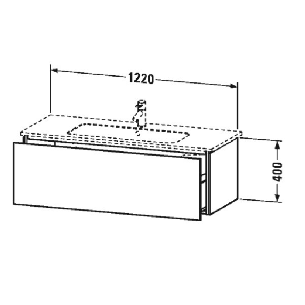 Тумба под раковину Duravit L-Cube  цвет-белый глянцевый LC614308585 hog2