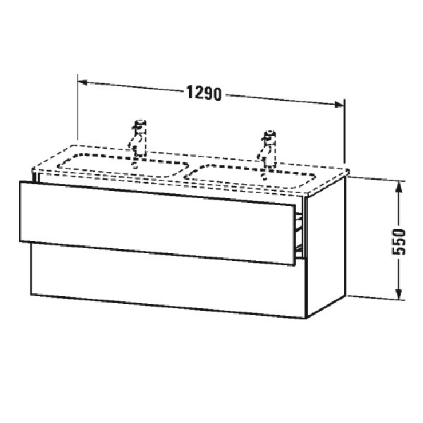 Тумба под раковину Duravit L-Cube  цвет-белый глянцевый LC625802222 hog2